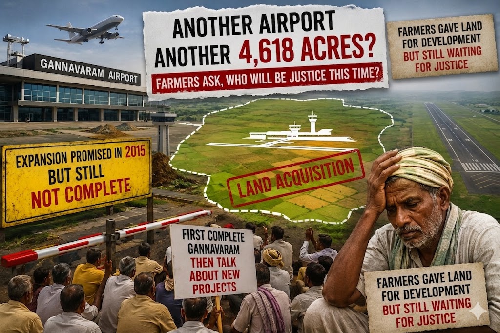 Gannavaram Airport Expansion Still Not Finished as Amaravati Land Acquisition Plans Cause New Worries