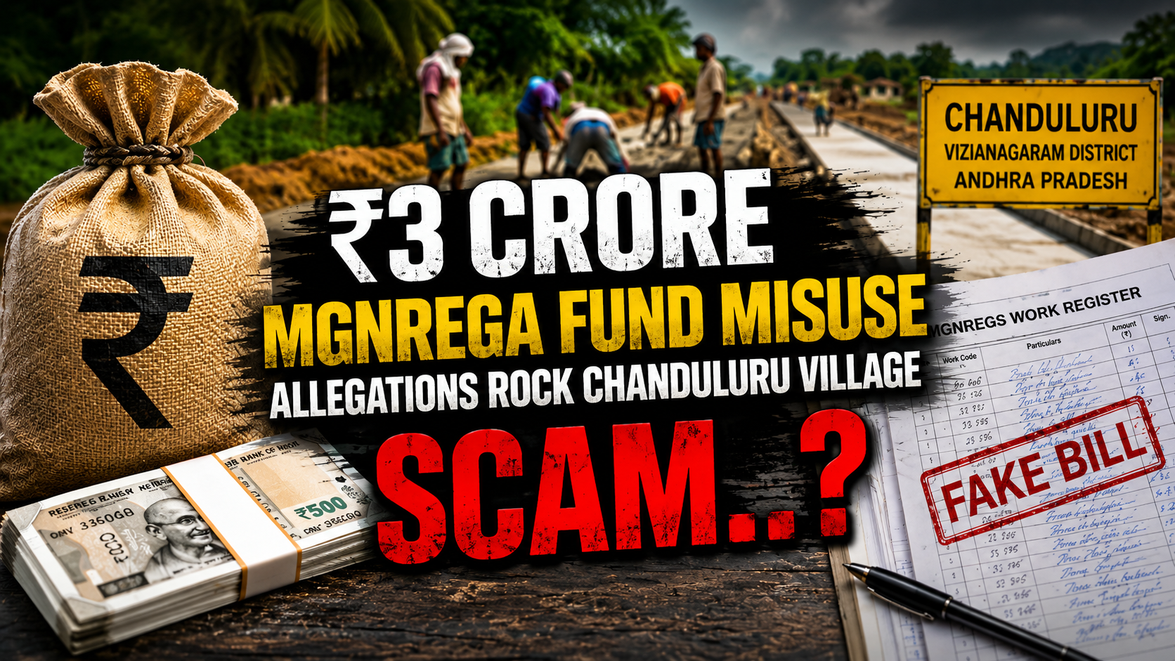 Vizianagaram MGNREGA Scam Chanduluru Village