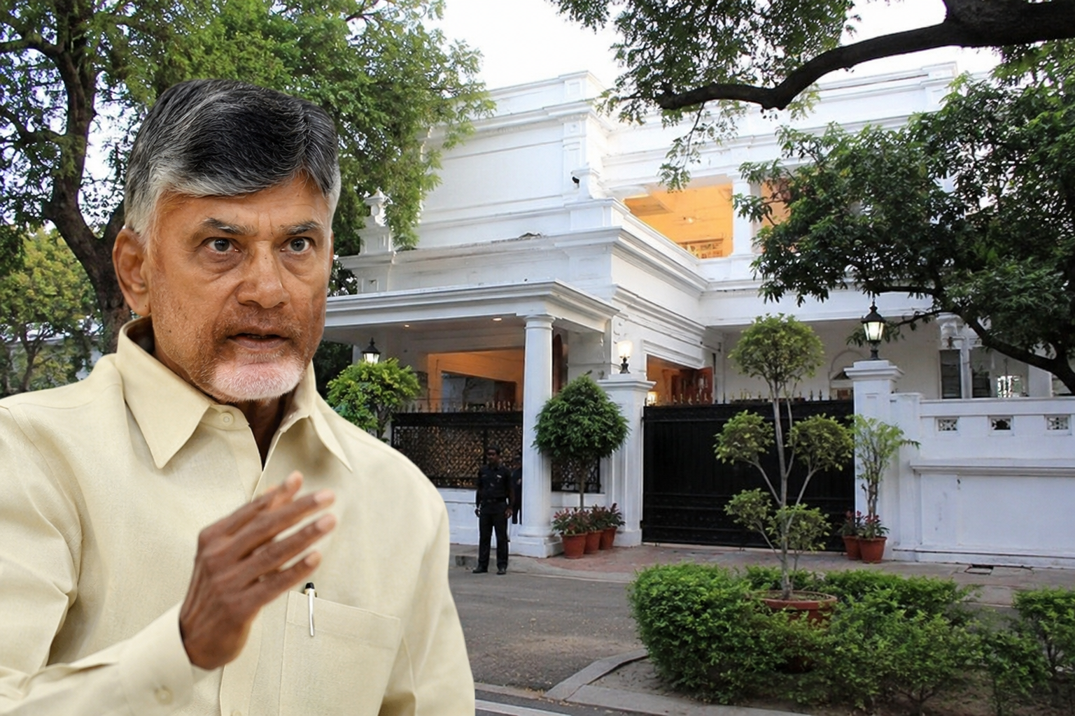 Chandrababu Naidu’s Delhi Home Makeover Sparks Debate Amid Cost-Cutting Push