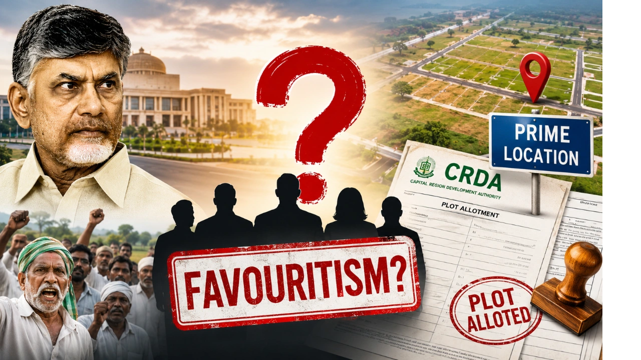 Amaravati CRDA Plot Allocation Controversy Chandrababu Associates Prime Land Row