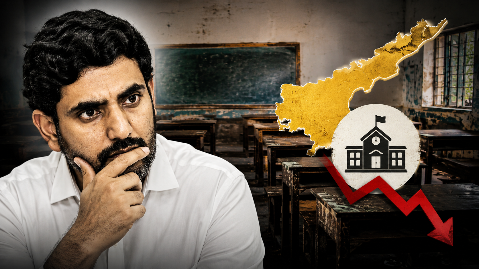National media analysis of Andhra Pradesh's Education system – Mounting criticism against Lokesh.