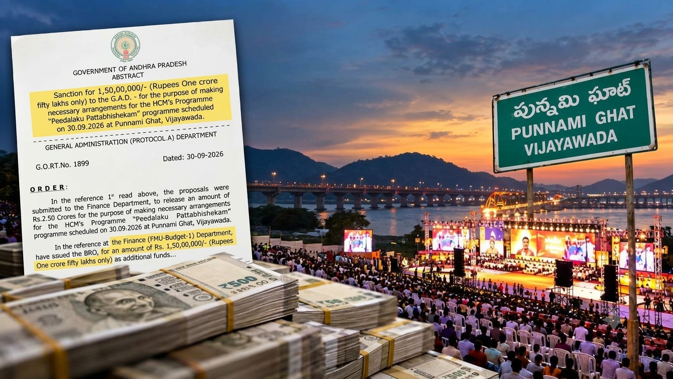 AP Government Approves Rs 1.50 Crore for ‘Pedalaku Pattabhishekam’ Event at Vijayawada’s Punnami Ghat