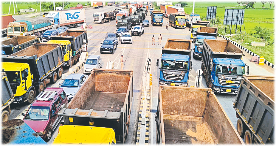 Toll Fee Dispute: Tension Erupts Over 18 Tippers Reportedly Linked to Chintamaneni Prabhakar